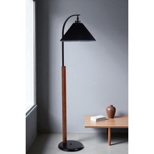 Buke Ceviz Lambader Pileli Siyah Abajurlu