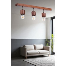 Pamela 3 Lü Sıralı Ceviz Plafonyer Avize