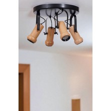 Pascal 4 Lü Tepsili Naturel Plafonyer Avize