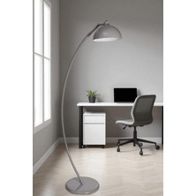 Hilal Gri Retro Başlıklı Lambader