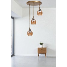 Enzo 3 Lü Tepsili Eskitme Bal Camlı Sarkıt