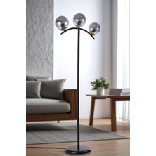 Velvet 3 Lü Siyah Lambader Füme Camlı