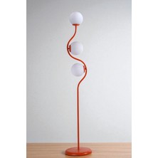 Turan 3 Lü Turuncu Lamabder Beyaz Camlı