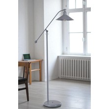 Moka Gri Lambader Metal Başlıklı