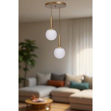 Sezgi 2 Li Tepsili Eskitme Beyaz Camlı Sarkıt