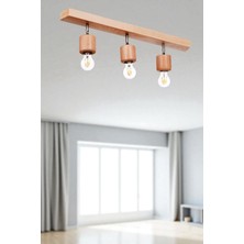 Pamela 3 Lü Sıralı Naturel Plafonyer Avize