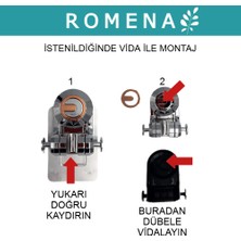 Romena Askılı, Delme Yok, Yapışkanlı, Ultra Güçlü, El Duşu Mafsalı R5013-K