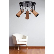 Pascal 3 Lü Tepsili Naturel Plafonyer Avize