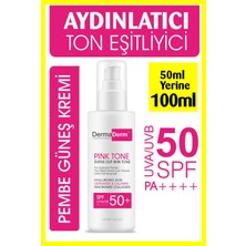 Dermaderm 2 Adet +50 SPF  Ton Eşitleyici Yüz Bakım Ve Güneş Kremi 100 gr X 2