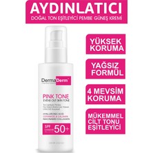 Dermaderm 2 Adet +50 SPF  Ton Eşitleyici Yüz Bakım Ve Güneş Kremi 100 gr X 2