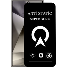Kzy Samsung Galaxy S24 Ultra ile Uyumlu Tam Kaplayan Anti Statik Çizilmez Safir Ekran Koruyucu Cam