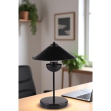Gale Siyah Metal Başlıklı Masa Lambası