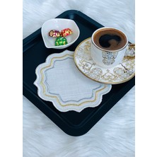 Altın ve Gümüş Simli Sunum Peçetesi,nakışlı Kahve Altlığı,6’lı Kokteyl Peçetesi,kahve Bardak Altlığı