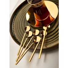 Altılı Metalik Çay Kaşığı Seti, Şık ve Kullanışlı Tasarım.
