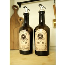 Home 2'li Amber 500 ml Cam Ayçiçek Yağı Zeytinyağı Şişesi Yağdanlık