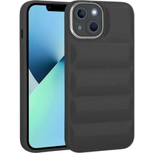 iPhone 14 Plus Uyumlu Kamera Korumalı Parlak Airbag'li Kflg Galya Kapak-Siyah