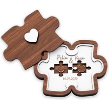 Kişiye Özel Isimli Yüzük Kutusu Nişan Evlilik Teklifi ve Söz Organizasyon Ahşap Kapaklı Takı Kutusu Hediyelik Kişiye Özel