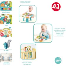 Piyanolu 4in1 Turkuaz Bebek Yürüteci (Turkuaz Renk)