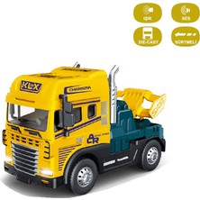 Kutulu Sürtmeli Işıklı Müzikli 1:24 Çekici (Tır Kafası) Sarı