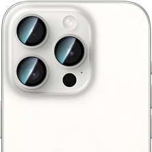 Case World iPhone 16 Pro Max Uyumlu Sapphire Serisi Anti Reflective Lens Koruyucu Gümüş