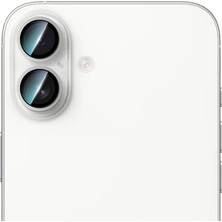 Case World iPhone 16 Uyumlu Alloy Two-Color Serisi Lens Koruyucu Gümüş