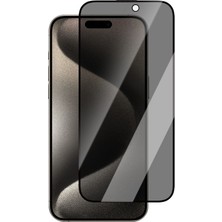 Case World iPhone 15 Pro Max Uyumlu Ultra-Thin Serisi Privacy 0.15MM Ha Cam Ekran Koruyucu Siyah