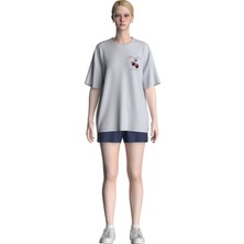 Cherry Forever Grafikli Oversize T-Shirt