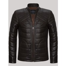 Deri Work Hakiki Deri Kahverengi Erkek Deri Mont Leon Deri Ceket