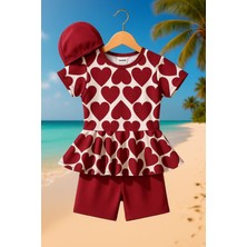 Üç Parça Kız Çocuk Boneli Mayo