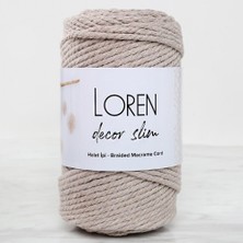 Loren Decor Slim 3 Büküm Makrome İpi Bej - L049
