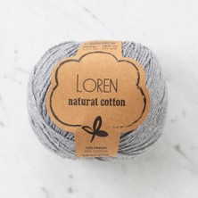 Loren Natural Cotton Gri El Örgü İpi - R079 - 33925