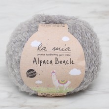 La Mia Alpaca Boucle 50 gr Gri El Örgü İpi - L302 - 34385