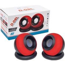 Magicvoice D-08L 1+1 USB Mini Oval Hoparlör  - Speaker (2*3 Watt - 4 Ohm) 2x3 Watt Güçlü Ses Çıkışı ile Şık Tasarım