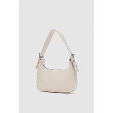 Muse Oval Baget Çanta Krem