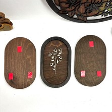 3'lü Ahşap Çiçekli Duvar Dekoru - Minimalist Botanik Duvar Dekoru - Rustik Modern Duvar Süsü - Bohem Ev Dekoru - Doğal Ahşap Çiçek Paneli