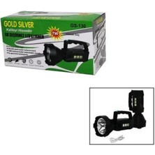 Gold Silver GS-130 Solar & USB Şarjlı Su Geçirmez El Feneri