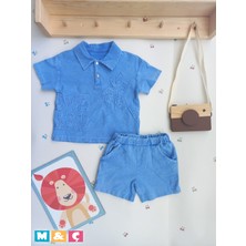 Erkek Bebek  Çocuk Bayram ve Özel Günler  Için Kısa Kollu Şortlu Takım 2li Alt Üst Takım