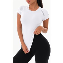 Ghassy Co. Kadın Nefes Alabilir Yüksek Esnek Kısa Kollu, Yoga Fitness ve Koşu Için Motivasyonel Tasarım Tişört