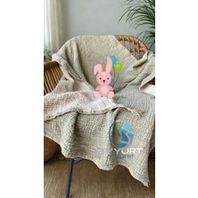 %100 Pamuk Müslin Bebek Örtüsü Çağla Yeşili 90X110 - Çağla Yeşili