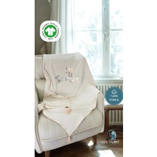 %100 Pamuk Tv Battaniyesi Ivory 120X200 - Ivory