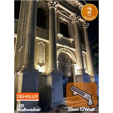 35CM 12W LED Wallwasher Günışığı 3000K | Dış Cephe, Minare, Bahçe Aydınlatma | Iç-Dış Kullanım IP65