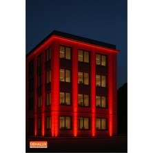 10CM 3W LED Wallwasher Kırmızı | Dış Cephe, Minare, Bahçe Aydınlatma | Iç-Dış Kullanım IP65
