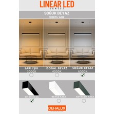 120CM 40W Siyah Kasa Linear LED |soğuk Beyaz 6500K|OFIS, Mağaza, Ev, Otel, Plaza, Hastane Aydınlatma