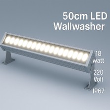 50CM 18W LED Wallwasher Naturel Beyaz 4000K | Dış Cephe, Minare, Bahçe Aydınlatma | Iç-Dış Kullanım