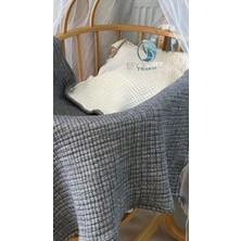 Truy Towel %100 Pamuk Müslin Bebek Yorgan Antrasit 100X120 - Antrasit Gri