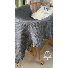 Truy Towel %100 Pamuk Müslin Bebek Yorgan Antrasit 100X120 - Antrasit Gri