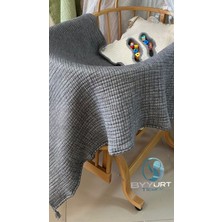 Truy Towel %100 Pamuk Müslin Bebek Yorgan Antrasit 100X120 - Antrasit Gri