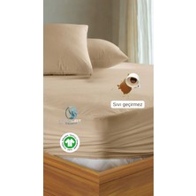 Mikro Sıvı Geçirmez Tek Kişilik Yatak Alezi Açık Kahverengi 90X190