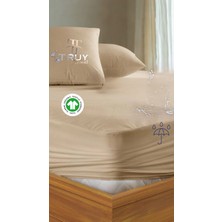 Mikro Sıvı Geçirmez Tek Kişilik Yatak Alezi Açık Kahverengi 90X190