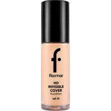 Invisible Cover Hd Hafif Yapılı & Yarı Parlak Bitişli SPF30 Fondöten - 40 Light Ivory - 30 gr
